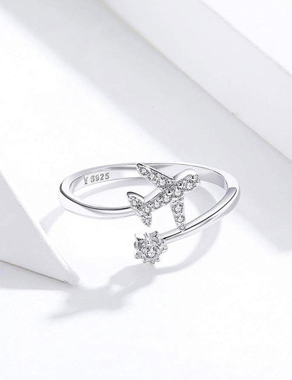 Sterling Silver Air Plane Ring